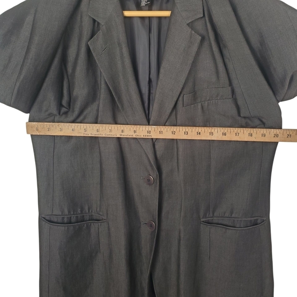 DKNY Women's Linen Blend Suit Set. Charcoal. 14/14P - Picture 7 of 16